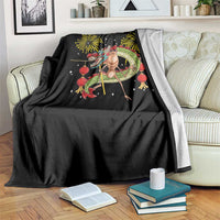 Funny Marcus The Worm Meme Throw Blanket Viral Lunar New Year - Wonder Print Shop