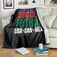 Canada Mexico USA Throw Blanket Football Fan Gift