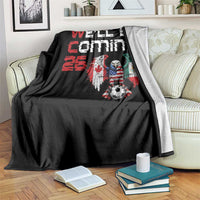 Glitched North America Eagle Soccer Throw Blanket We Will Be Coming 26