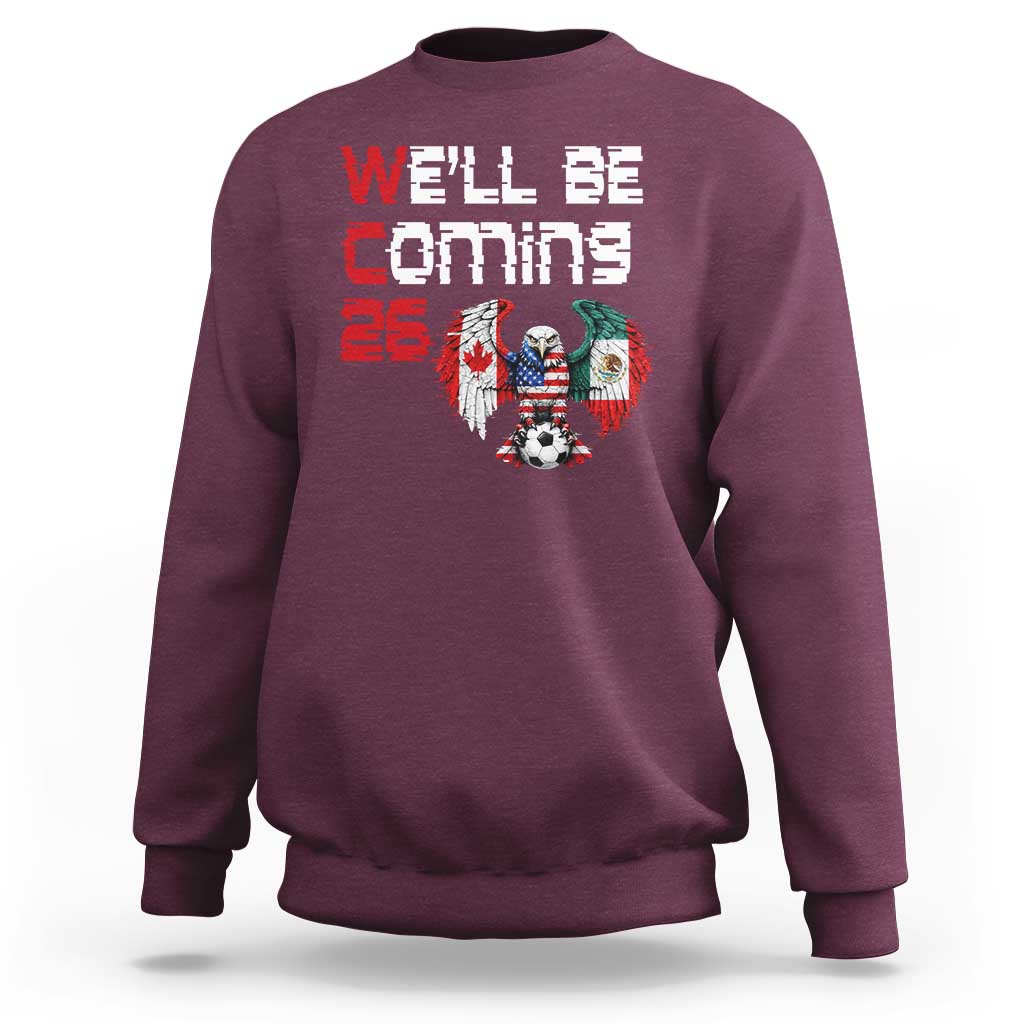 Glitched North America Eagle Soccer Sweatshirt We Will Be Coming 26