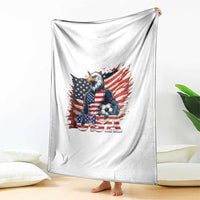 American Eagle And Soccer USA 2026 Supporter Throw Blanket