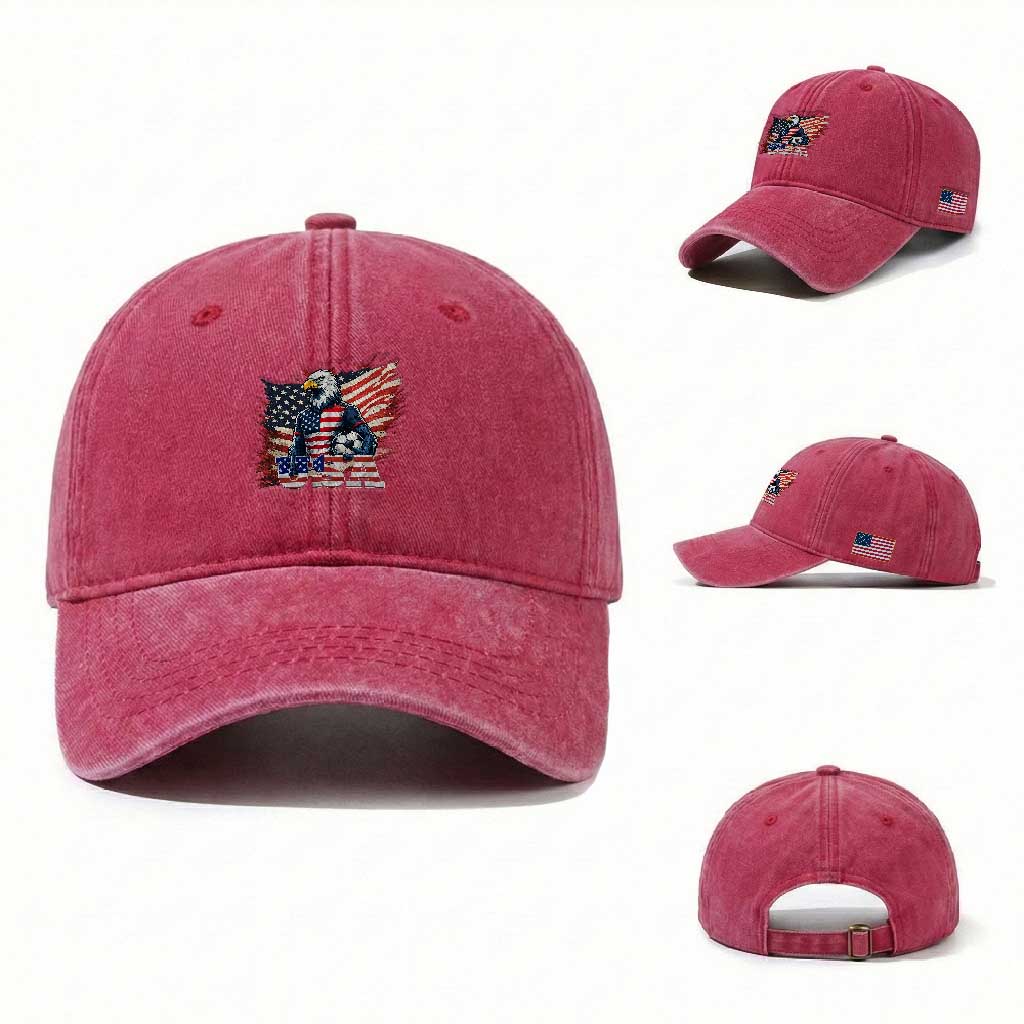 American Eagle And Soccer USA 2026 Supporter Washed Cotton Baseball Cap