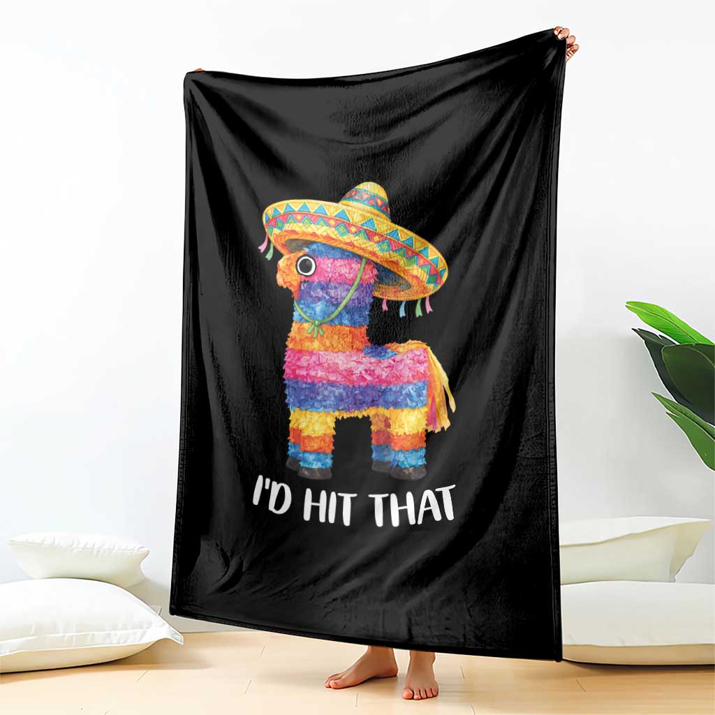 Funny Rainbow Pinata Sombrero Throw Blanket Id Hit That