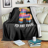 Funny Rainbow Pinata Sombrero Throw Blanket Id Hit That