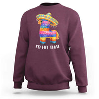 Funny Rainbow Pinata Sombrero Sweatshirt Id Hit That