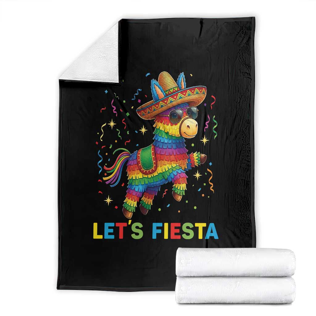 Mexican Fiesta Pinata Throw Blanket Funny Cinco De Mayo