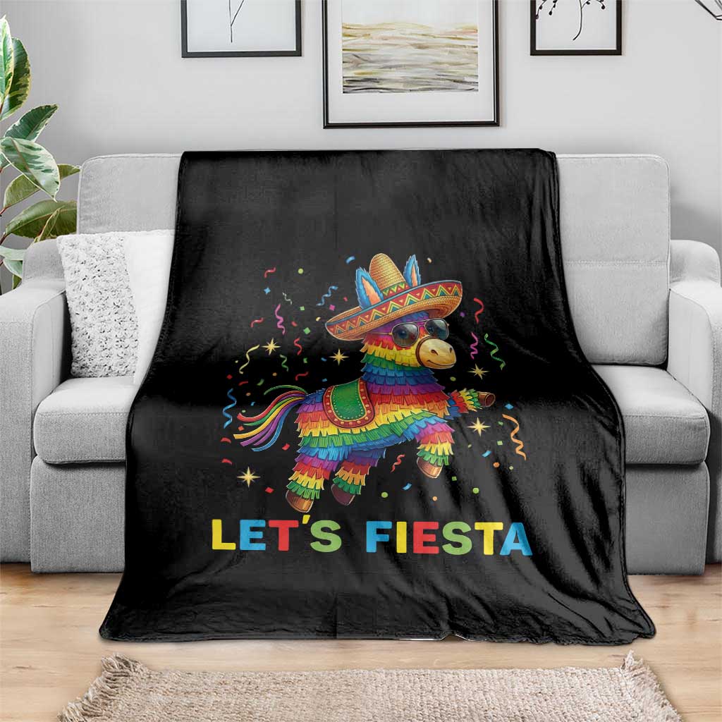 Mexican Fiesta Pinata Throw Blanket Funny Cinco De Mayo
