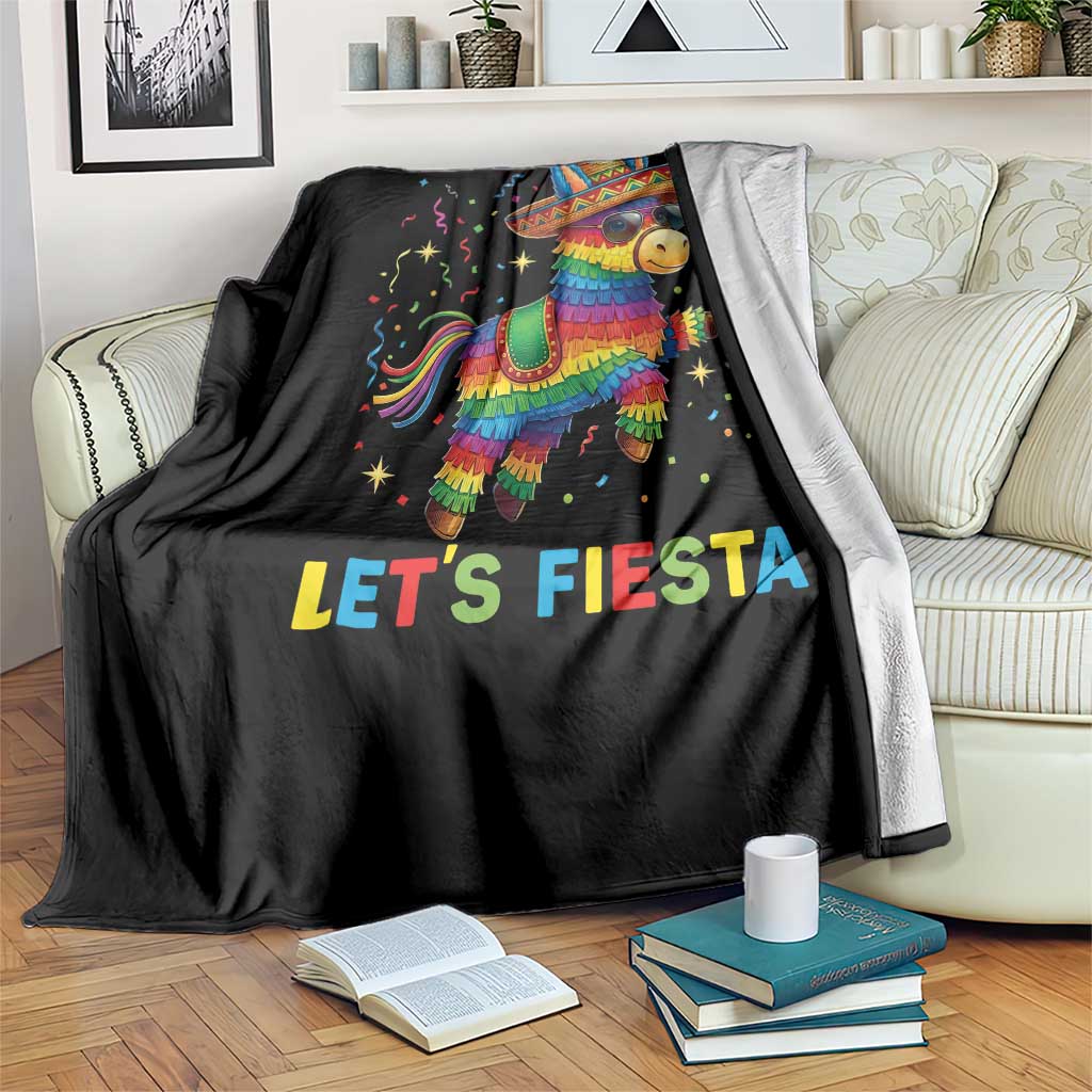 Mexican Fiesta Pinata Throw Blanket Funny Cinco De Mayo