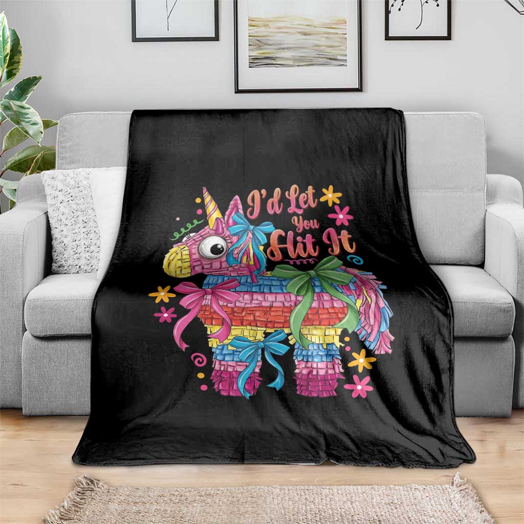 Funny Cinco De Mayo Pinata Throw Blanket Id Let You Hit It