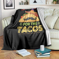 Funny Cinco De Mayo Taco Throw Blanket Just Here For The Tacos