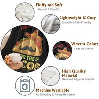 Funny Cinco De Mayo Taco Throw Blanket Just Here For The Tacos
