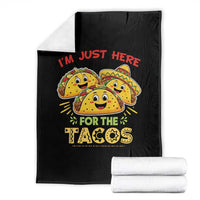 Funny Cinco De Mayo Just Here For The Tacos Throw Blanket Taco Lover Gift