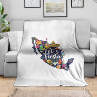 Cinco De Mayo Party Mexican Map Throw Blanket Lets Fiesta