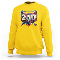 Patriotic Baseball Drip Sweatshirt USA 250th Anniversary Gift