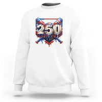 Patriotic Baseball Drip Sweatshirt USA 250th Anniversary Gift