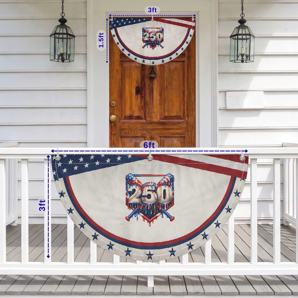 Baseball Drip Graphic Patriotic Fan Flag USA 250th Anniversary Gift