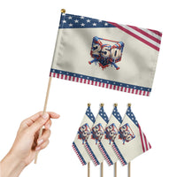 Baseball Drip Graphic Patriotic Handheld Flag USA 250th Anniversary Gift