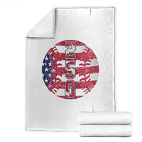 USA 250th Anniversary Baseball Throw Blanket Patriotic Athlete Gift