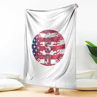 USA 250th Anniversary Baseball Throw Blanket Patriotic Athlete Gift