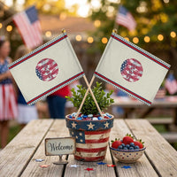 USA 250th Anniversary Baseball Patriotic Handheld Flag Athlete Gift