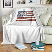 USA Flag Baseball Throw Blanket America 250th Anniversary Gift