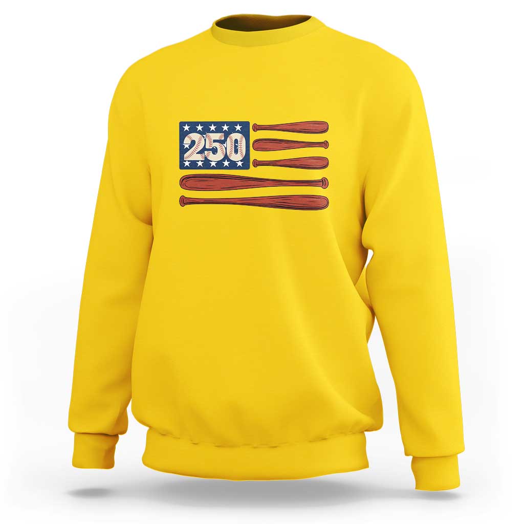 USA Flag Baseball Sweatshirt America 250th Anniversary Gift