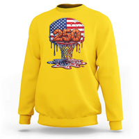 Patriotic Basketball Drip Sweatshirt USA 250th Anniversary Gift