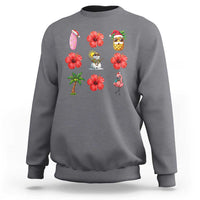 Christmas In July Sweatshirt Tropical Summer Beach Party Graphic
