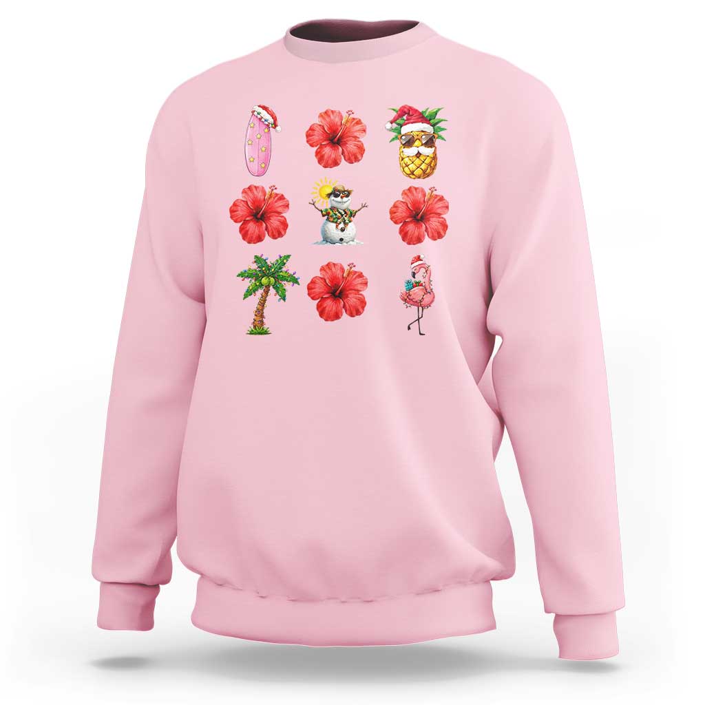 Christmas In July Sweatshirt Tropical Summer Beach Party Graphic