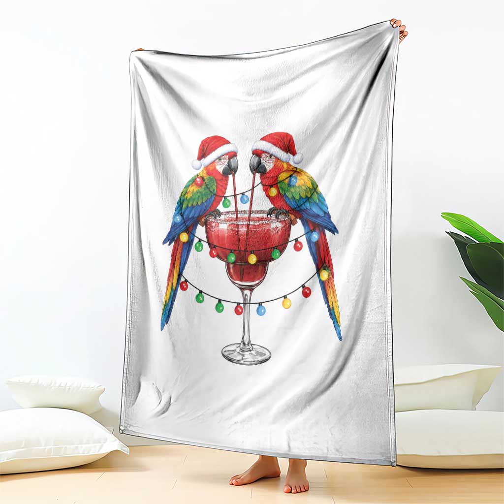 Christmas In July Parrots Throw Blanket Summer Beach Party Gift