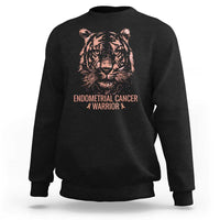 Endometrial Cancer Warrior Tiger Sweatshirt Strength Courage Hope