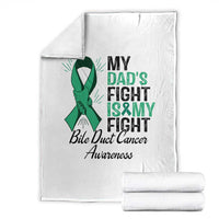 Cholangiocarcinoma Support Warrior Gift Throw Blanket My Dad Fight My Fight