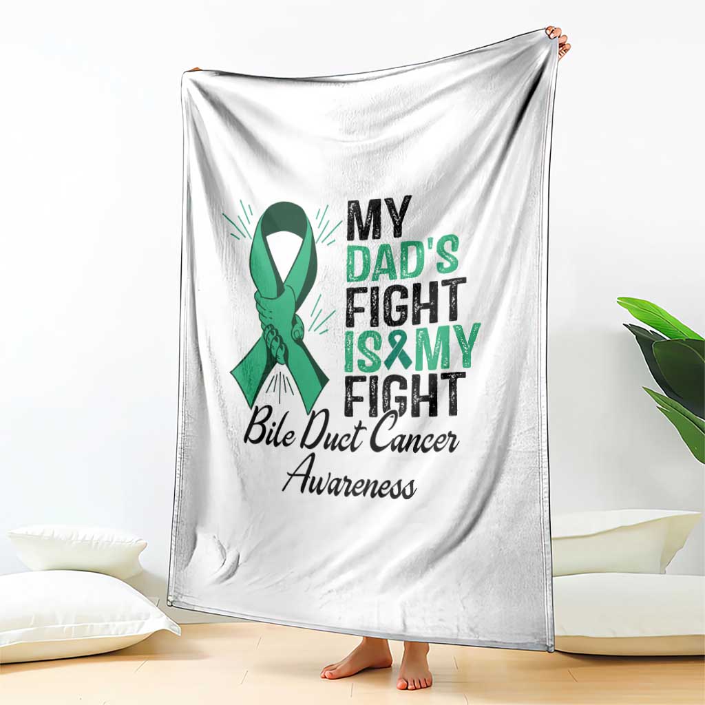 Cholangiocarcinoma Support Warrior Gift Throw Blanket My Dad Fight My Fight