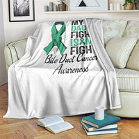 Cholangiocarcinoma Support Warrior Gift Throw Blanket My Dad Fight My Fight