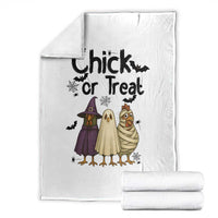 Funny Halloween Chicken Throw Blanket Chick Or Treat Spooky Gift - Wonder Print Shop