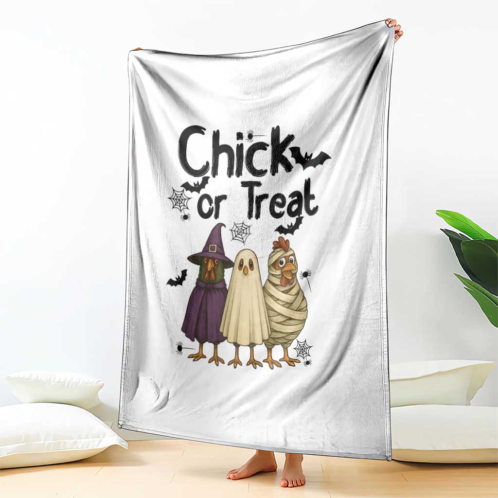 Funny Halloween Chicken Throw Blanket Chick Or Treat Spooky Gift - Wonder Print Shop