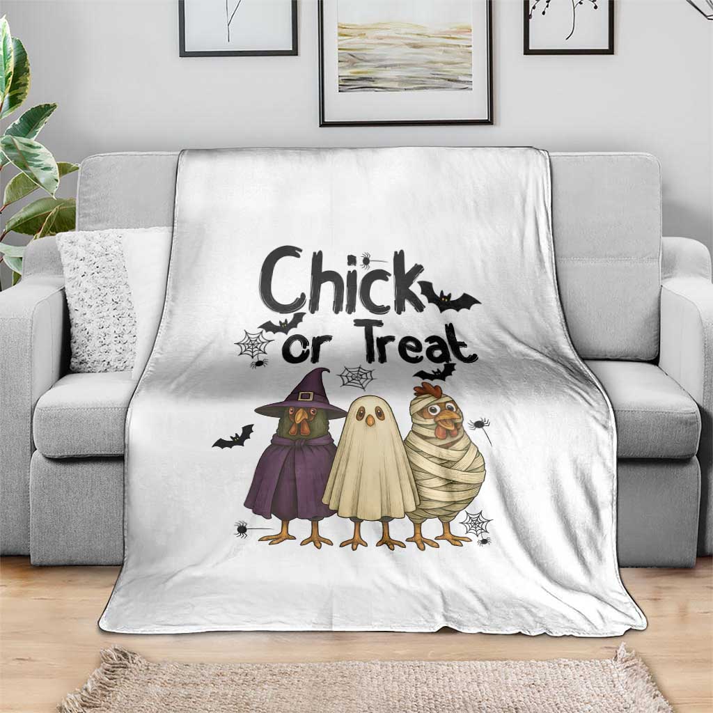 Funny Halloween Chicken Throw Blanket Chick Or Treat Spooky Gift - Wonder Print Shop