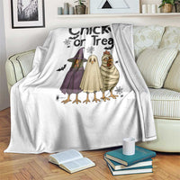Funny Halloween Chicken Throw Blanket Chick Or Treat Spooky Gift - Wonder Print Shop