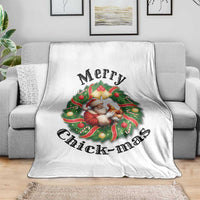 Funny Christmas Chicken Lovers Throw Blanket Merry Chickmas Santa Gift - Wonder Print Shop