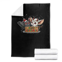 Mothman And Jersey Devil Throw Blanket Merry Cryptmas Funny Holiday Gift - Wonder Print Shop