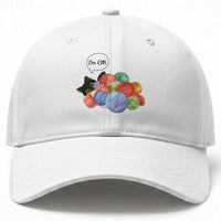 I’m OK Baseball Cap Cat Tangled In Yarn Funny Crochet Gift