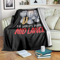Worlds Okayest Mid Laner Throw Blanket Funny Game Lover Gift - Wonder Print Shop