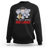 Worlds Okayest Mid Laner Sweatshirt Funny Game Lover Gift - Wonder Print Shop