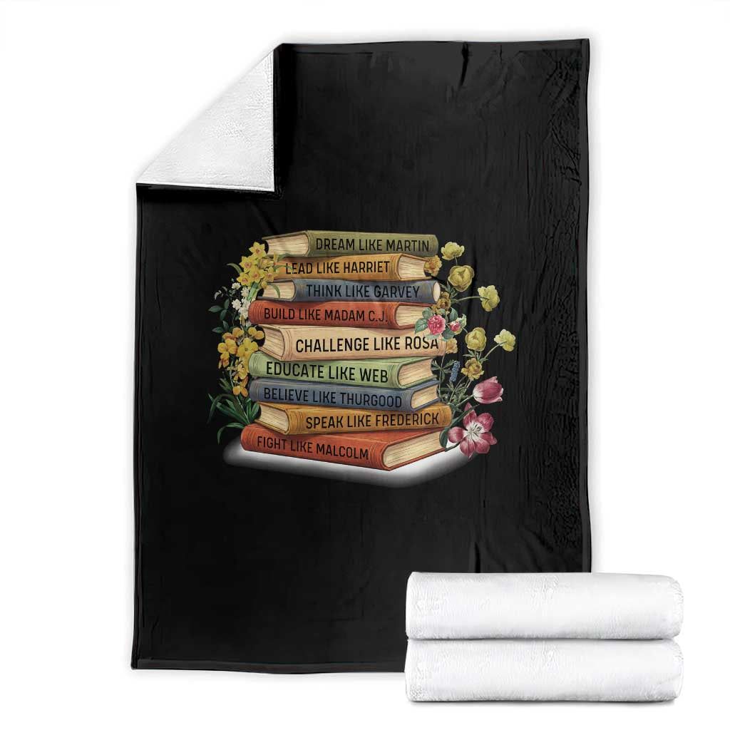 Black History Leaders Book Throw Blanket African American Teachers - Wonder Print Shop