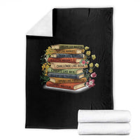Black History Leaders Book Throw Blanket African American Teachers - Wonder Print Shop