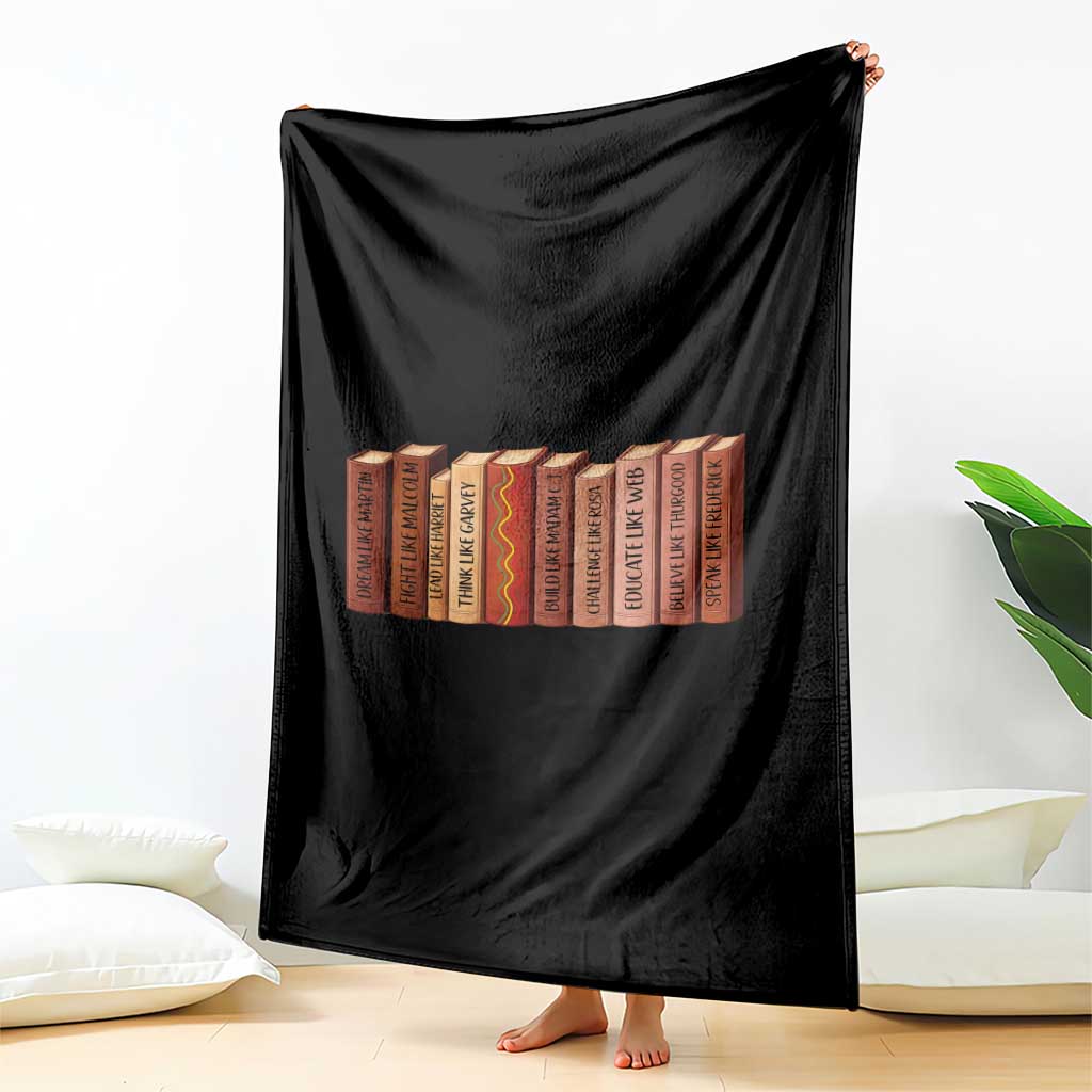 African American Teachers Gift Throw Blanket Black History Leaders Book - Wonder Print Shop
