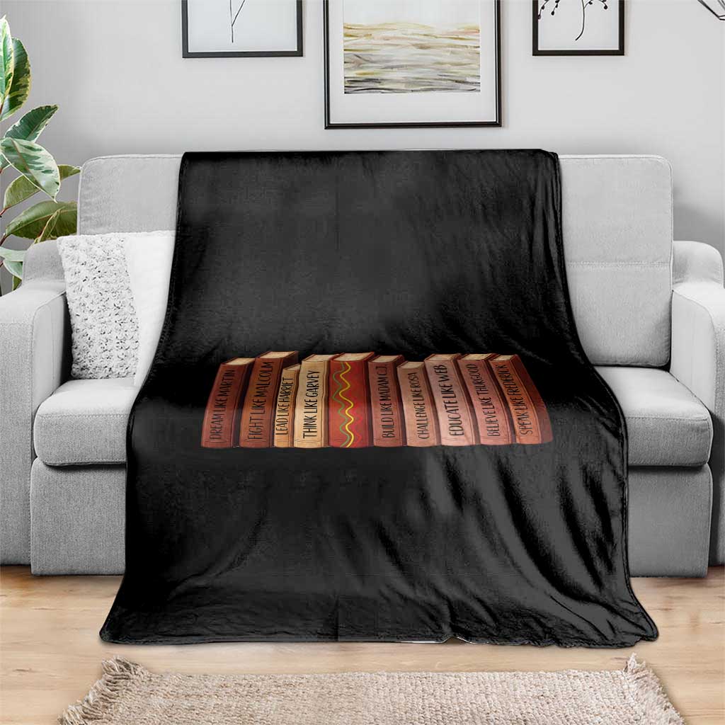 African American Teachers Gift Throw Blanket Black History Leaders Book - Wonder Print Shop