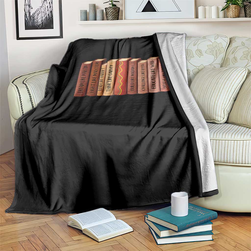 African American Teachers Gift Throw Blanket Black History Leaders Book - Wonder Print Shop