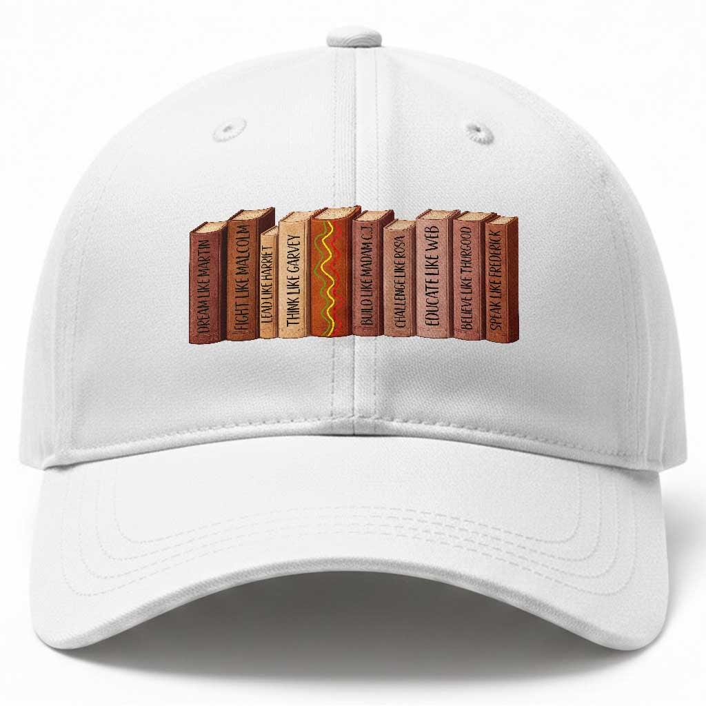African American Teachers Gift Baseball Cap Black History Leaders Book