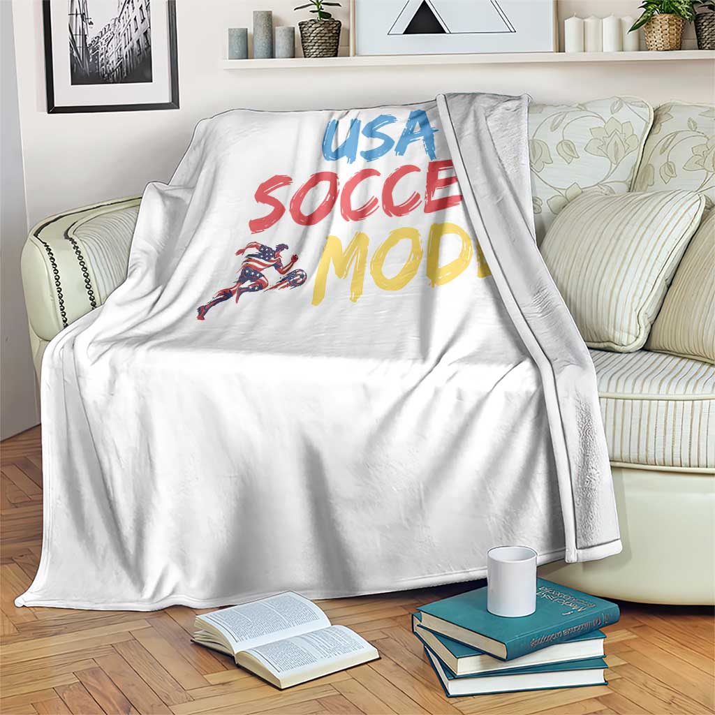 USA Soccer Mode Throw Blanket United States Team Pride